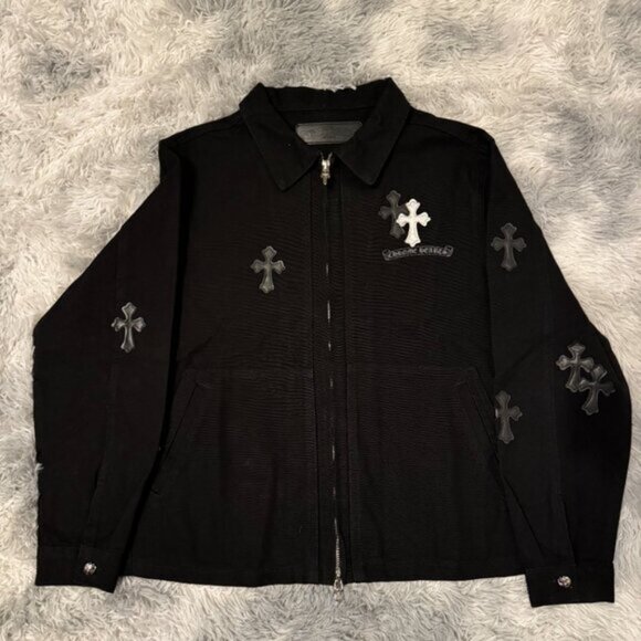Chrome Hearts Other - Chrome Hearts Black Cross Patchwork Jean Jacket Men’s Large